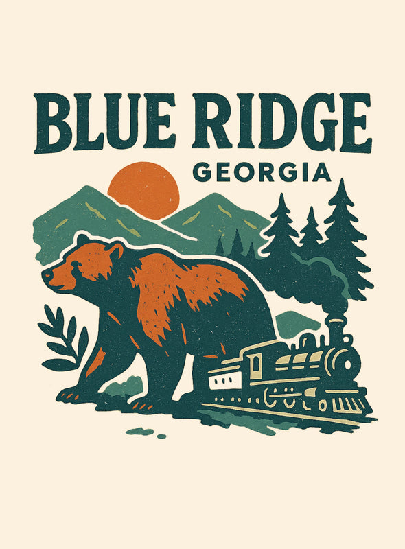 Blue Ridge Georgia Vintage Design Souvenir Vintage Travel Poster 8 x 10-Inches