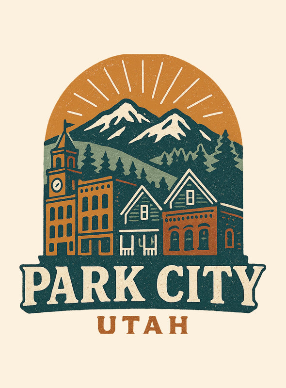 Park City Utah Vintage Design Souvenir Vintage Travel Poster 8 x 10-Inches