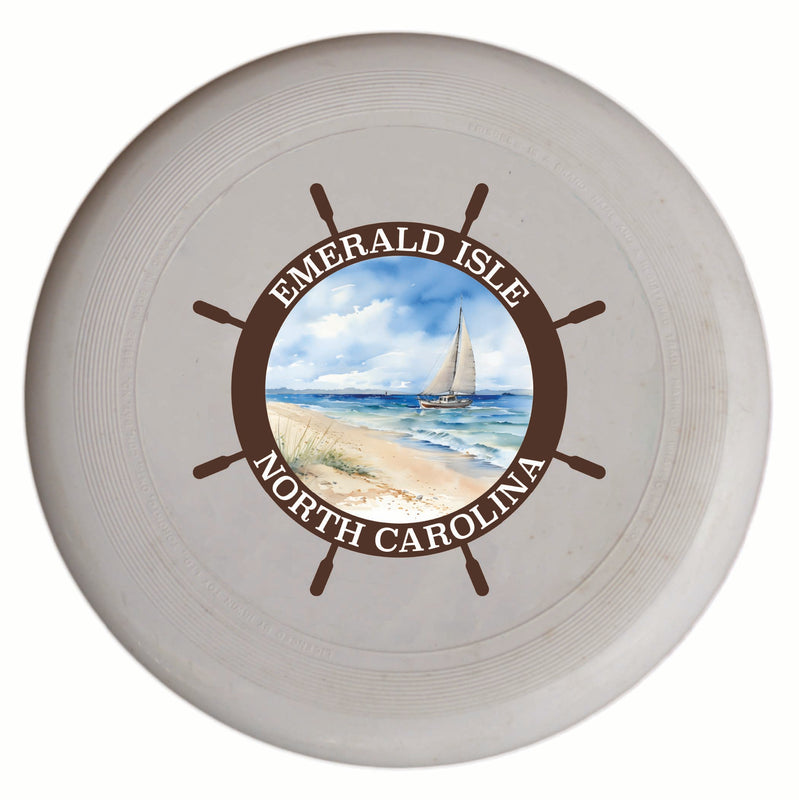 Emerald Isle North Carolina Nautical Helm Design Souvenir Frisbee Flying Disc 4-Pack