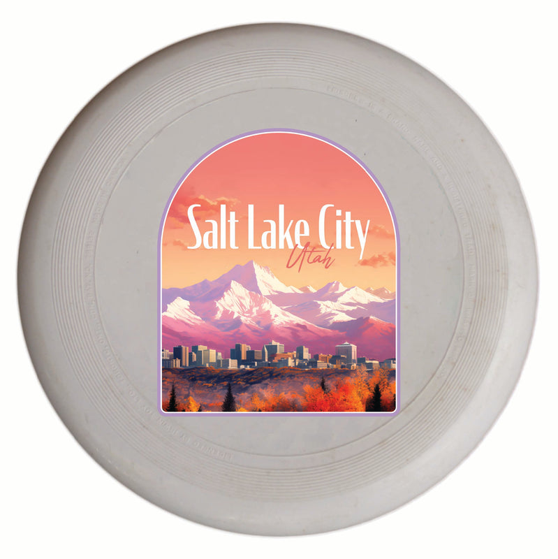 Salt Lake City Utah Design C Souvenir Frisbee Flying Disc 2-Pack