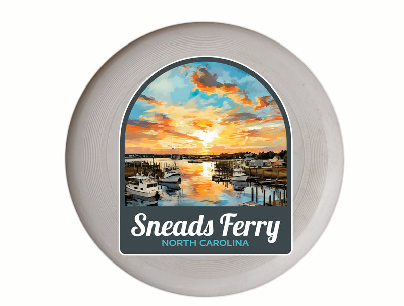 Sneads Ferry North Carolina Sunset over Bay Design Souvenir Frisbee Flying Disc 2-Pack