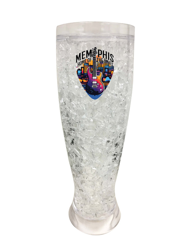 Memphis Tennessee Design B Souvenir 16 oz Plastic Broken Glass Frosty Mug 4-Pack