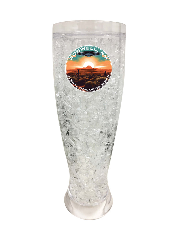 Roswell New Mexico Design A Souvenir 16 oz Plastic Broken Glass Frosty Mug 4-Pack