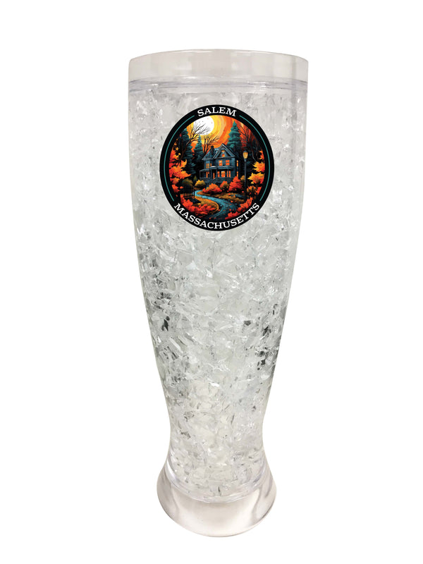 Salem Massachussettes Design B Souvenir 16 oz Plastic Broken Glass Frosty Mug Single