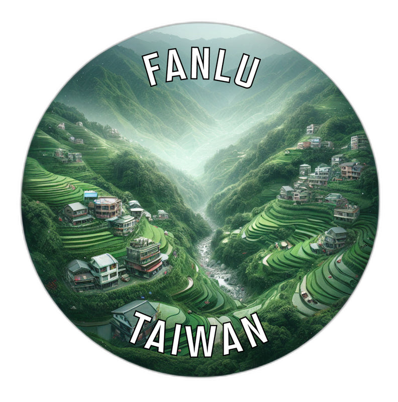Fanlu Taiwan Souvenir Die Cut Flat Magnet 2-Inch