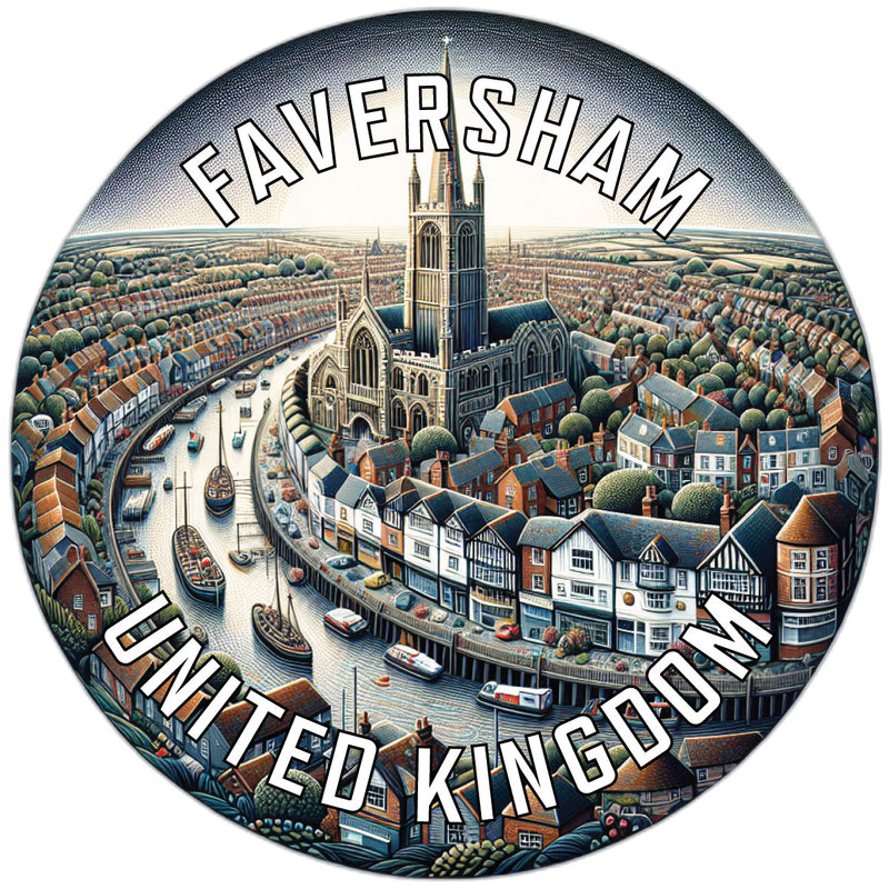 Faversham United Kingdom Souvenir Vinyl Decal Sticker 2-Inch