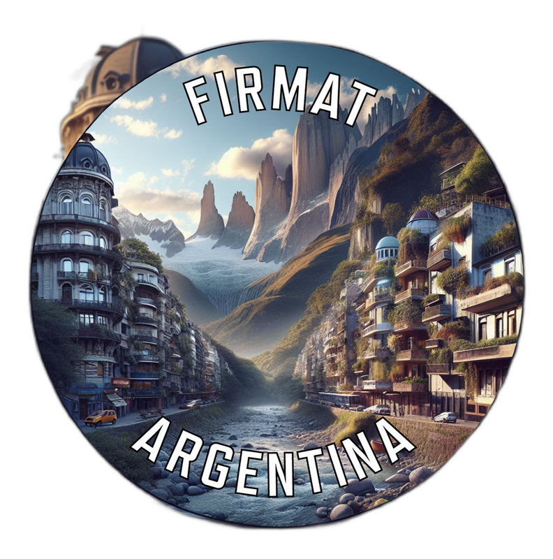 Firmat Argentina Souvenir Die Cut Flat Magnet 2-Inch
