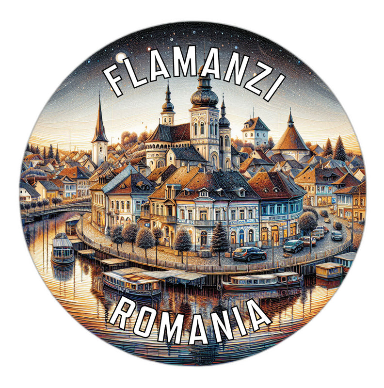Flamanzi Romania Souvenir Vinyl Decal Sticker 2-Inch