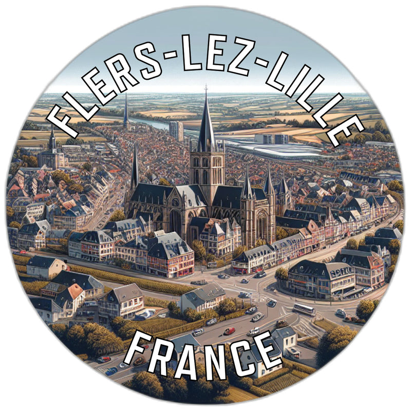 Flers lez Lille France Souvenir Vinyl Decal Sticker 6-Inch