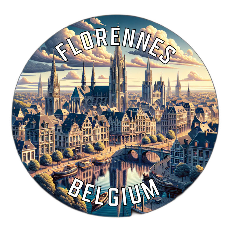 Florennes Belgium Souvenir Die Cut Flat Magnet 6-Inch