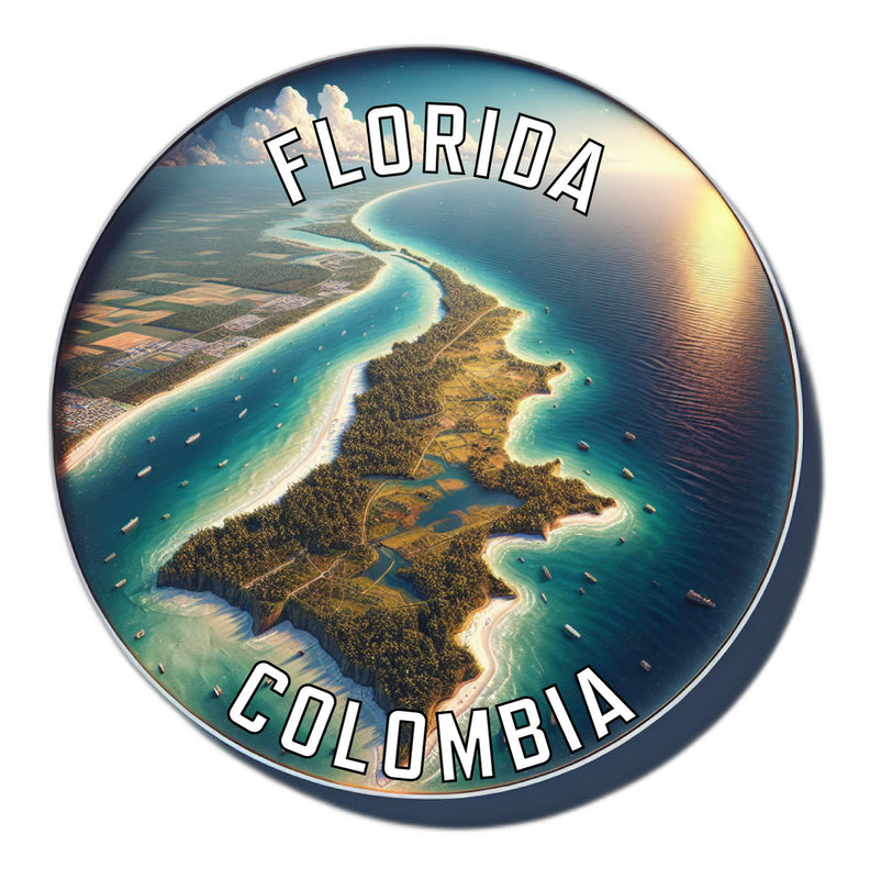 Florida Colombia Souvenir Vinyl Decal Sticker 2-Inch