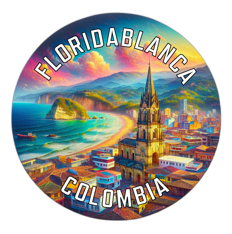 Floridablanca Colombia Souvenir Die Cut Flat Magnet 6-Inch