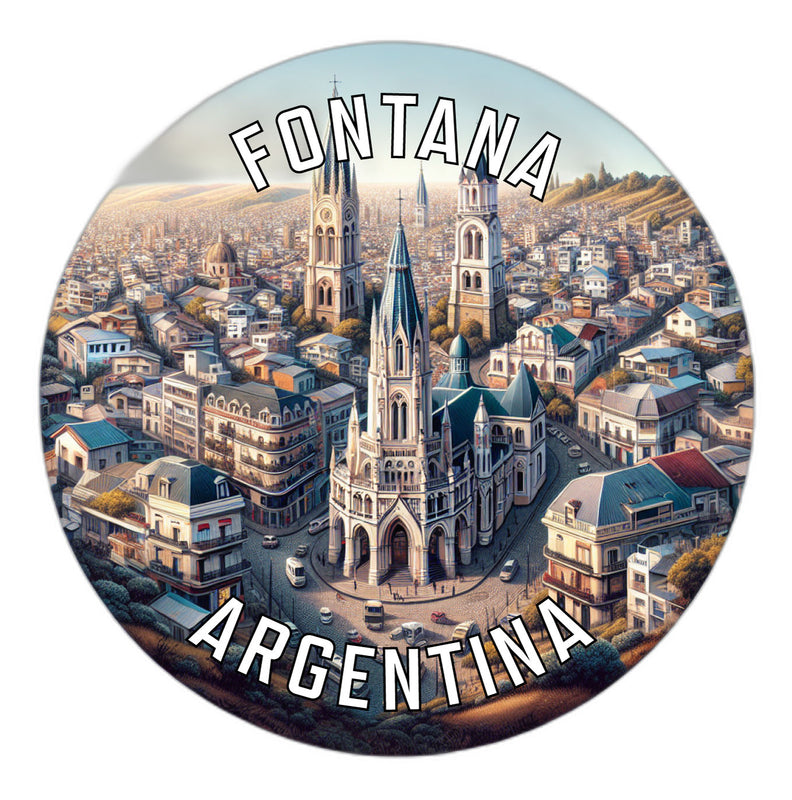 Fontana Argentina Souvenir Die Cut Flat Magnet 6-Inch
