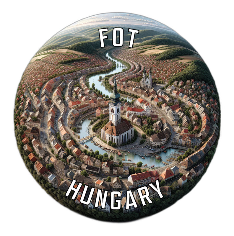 Fot Hungary Souvenir Die Cut Flat Magnet 2-Inch