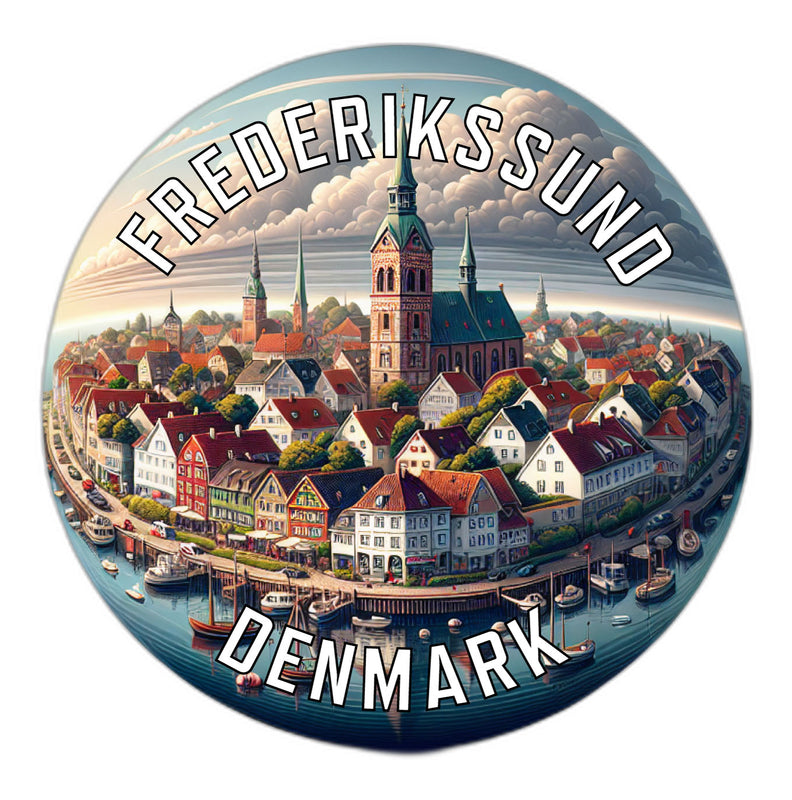 Frederikssund Denmark Souvenir Die Cut Flat Magnet 2-Inch