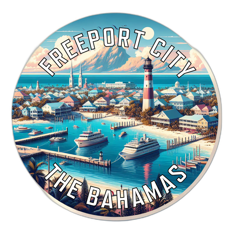 Freeport City The Bahamas Souvenir Vinyl Decal Sticker 2-Inch