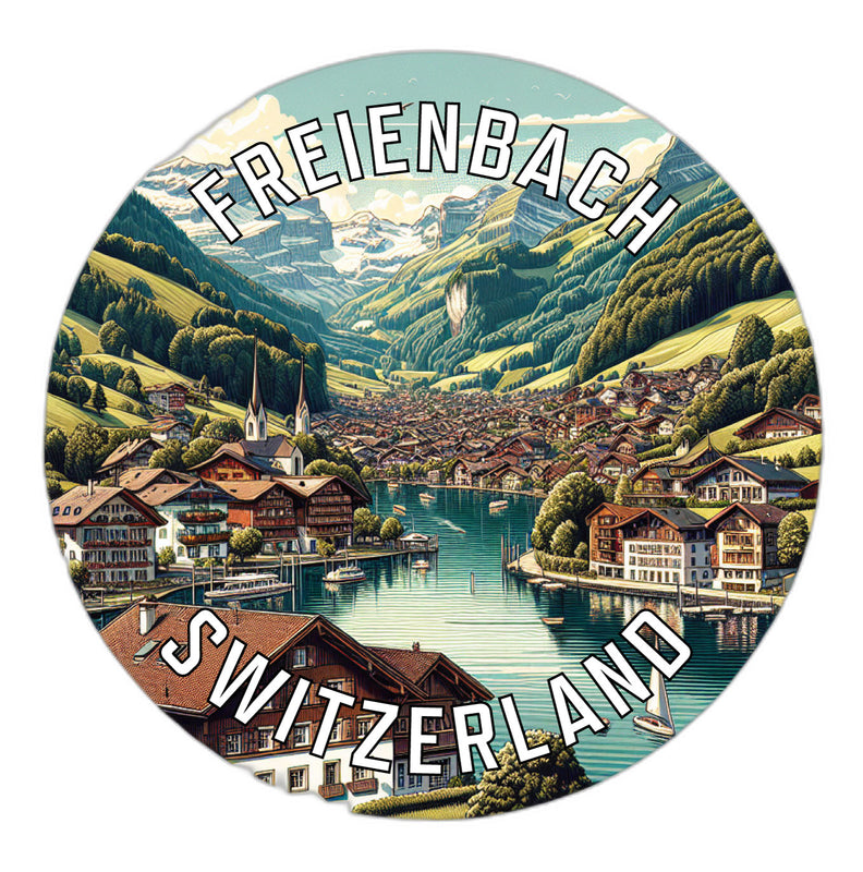 Freienbach Switzerland Souvenir Die Cut Flat Magnet 6-Inch