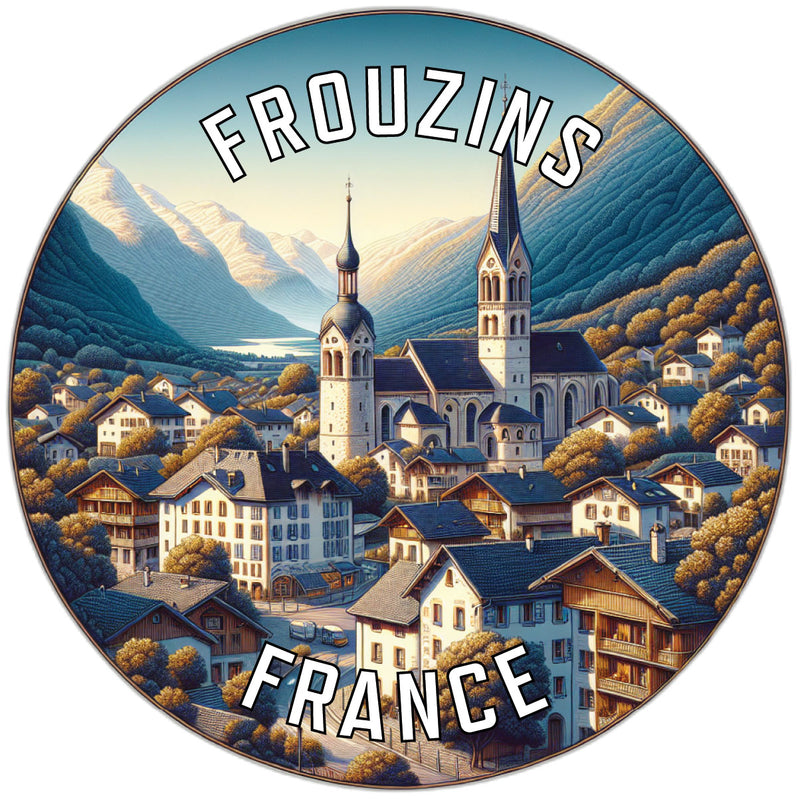 Frouzins France Souvenir Vinyl Decal Sticker 2-Inch