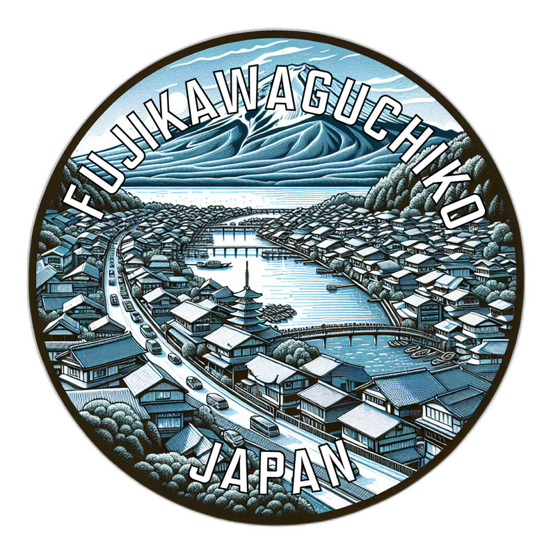 Fujikawaguchiko Japan Souvenir Die Cut Flat Magnet 6-Inch