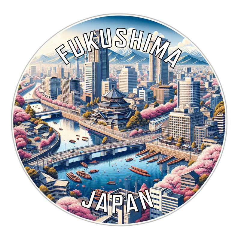 Fukushima Japan Souvenir Die Cut Flat Magnet 2-Inch