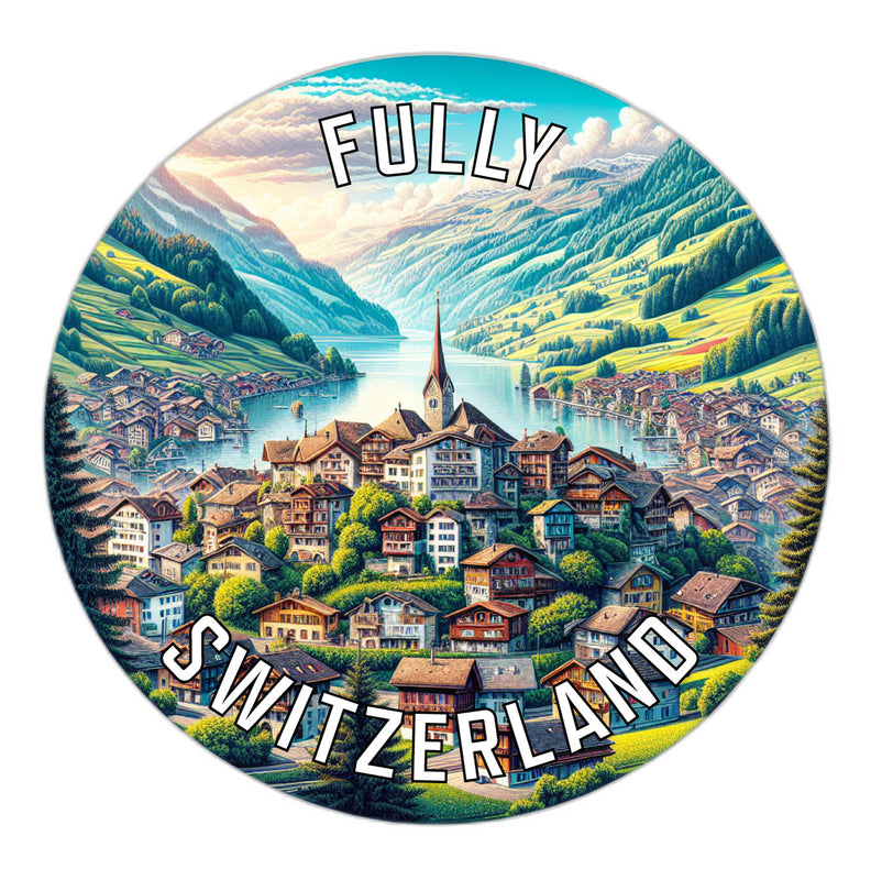 Fully Switzerland Souvenir Die Cut Flat Magnet 6-Inch