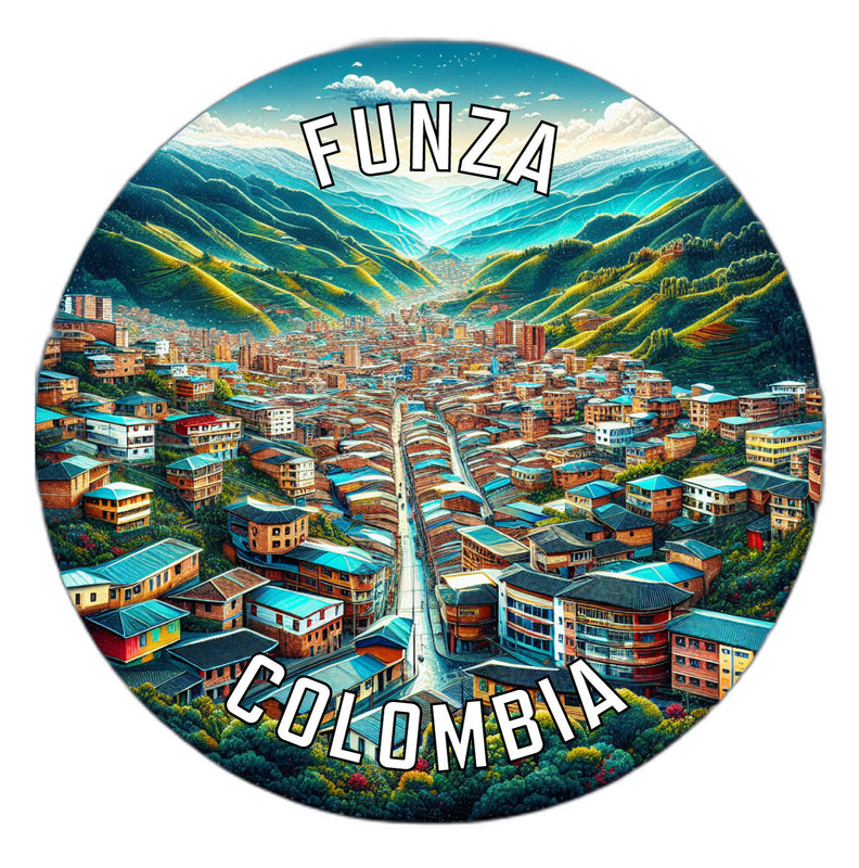 Funza Colombia Souvenir Die Cut Flat Magnet 2-Inch