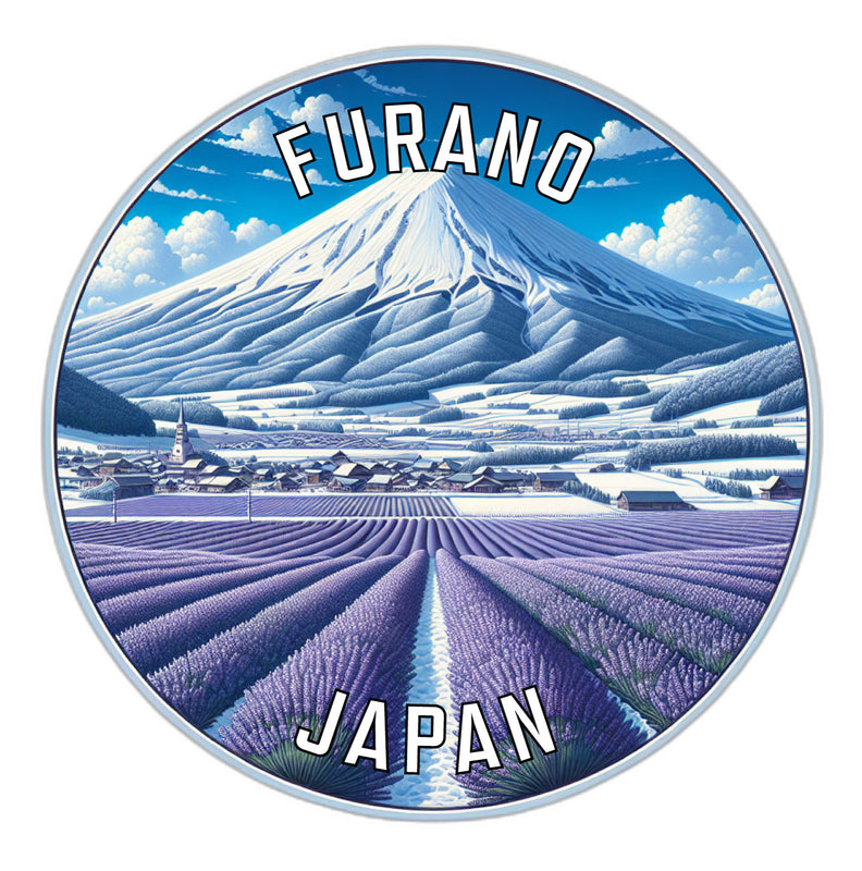 Furano Japan Souvenir Die Cut Flat Magnet 2-Inch