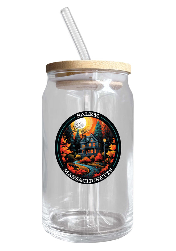 Salem Massachussettes Design B Souvenir 12 oz Beer Can Glass Single