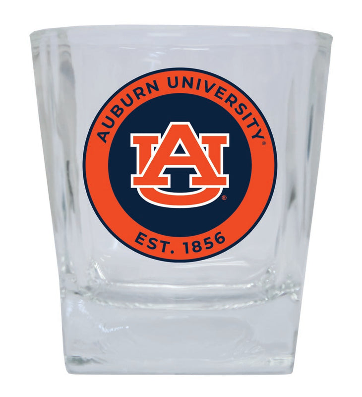 Auburn Tigers 10 oz Whiskey Rocks Glass Circle Design Officially Licensed Collegiate Product