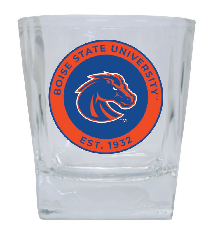 Boise State Broncos 10 oz Whiskey Rocks Glass Circle Design Officially Licensed Collegiate Product