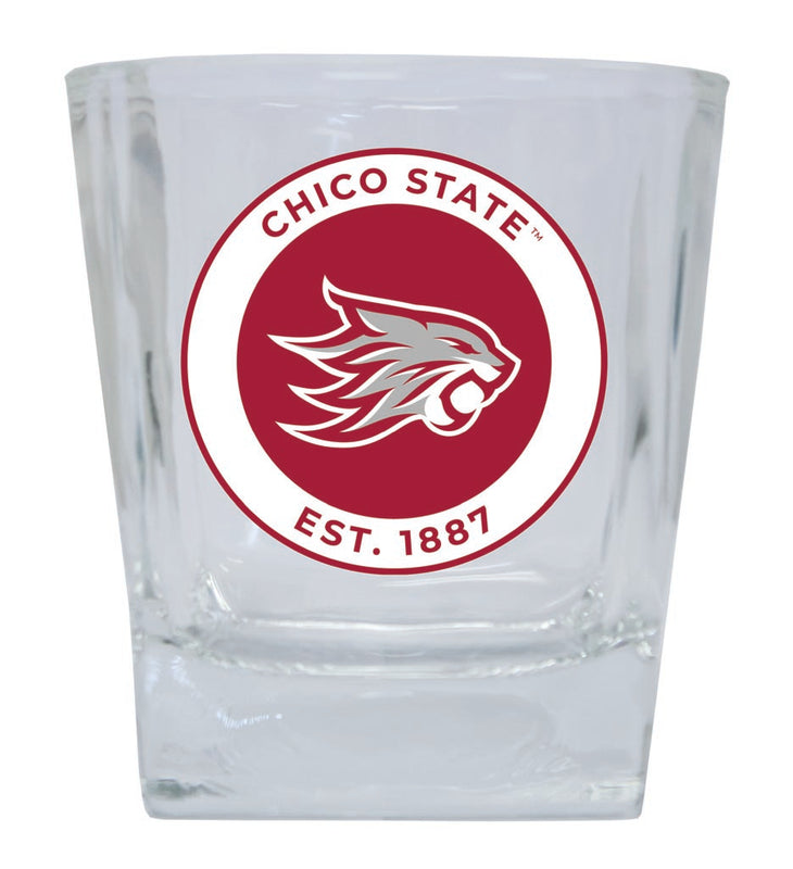 California State University, Chico 10 oz Whiskey Rocks Glass Circle Design Officially Licensed Collegiate Product