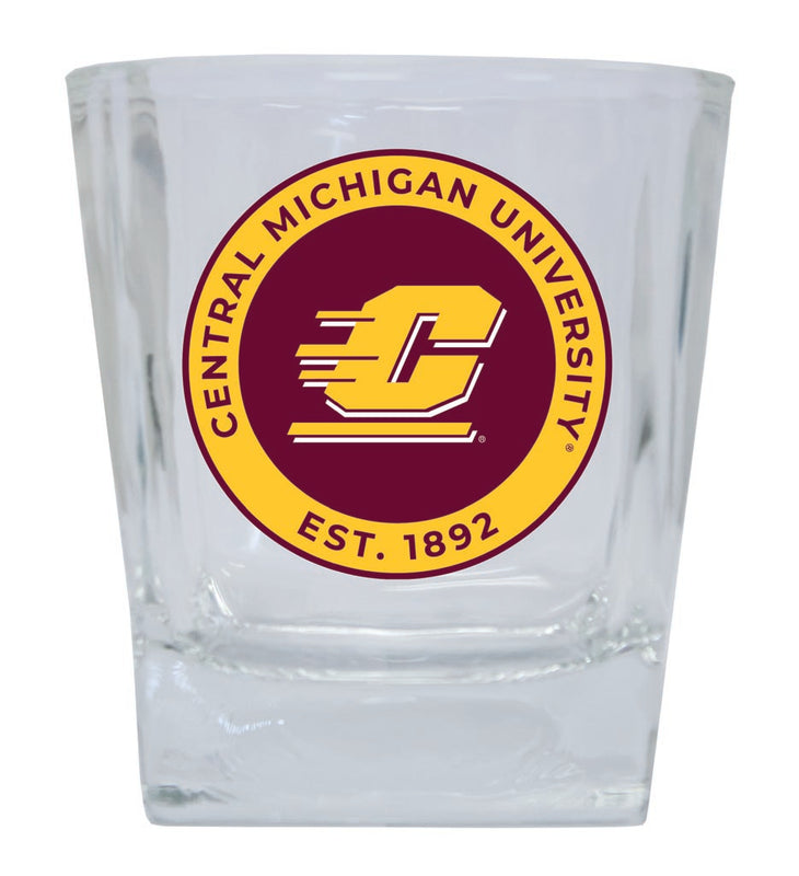 Central Michigan University 10 oz Whiskey Rocks Glass Circle Design Officially Licensed Collegiate Product