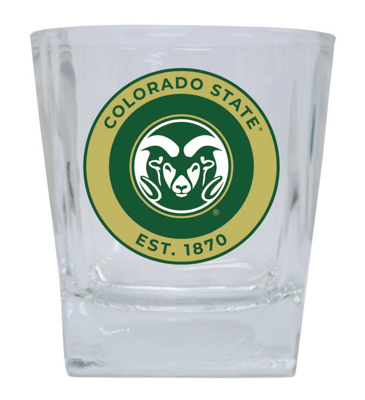 Colorado State Rams 10 oz Whiskey Rocks Glass Circle Design Officially Licensed Collegiate Product