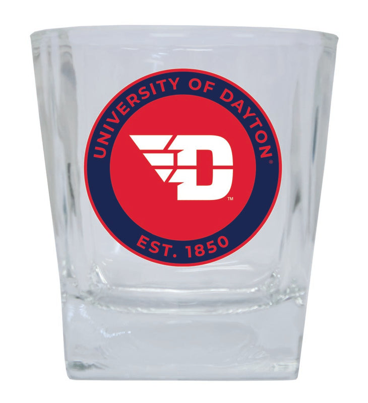 Dayton Flyers 10 oz Whiskey Rocks Glass Circle Design Officially Licensed Collegiate Product