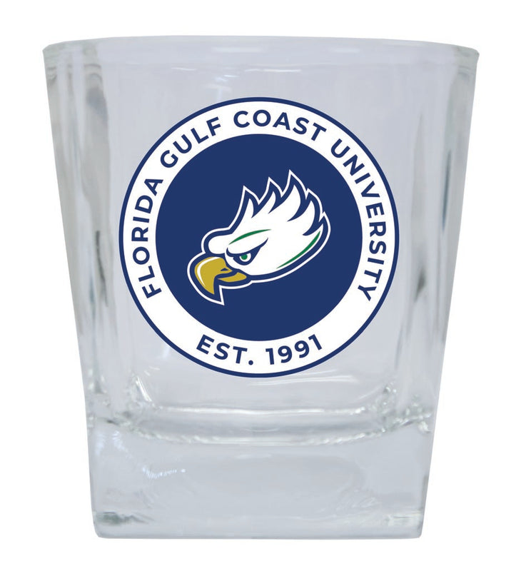 Florida Gulf Coast Eagles 10 oz Whiskey Rocks Glass Circle Design Officially Licensed Collegiate Product