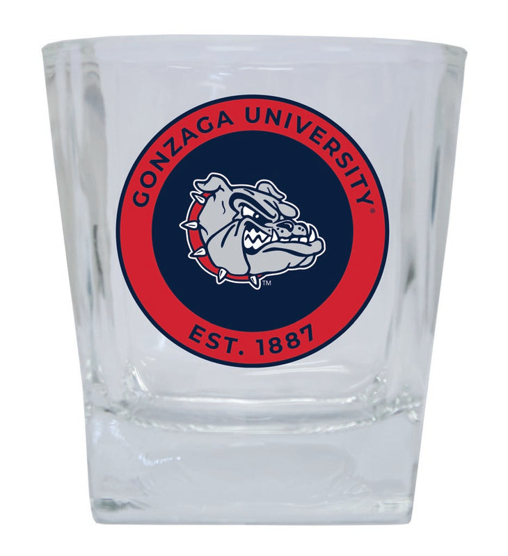 Gonzaga Bulldogs 10 oz Whiskey Rocks Glass Circle Design Officially Licensed Collegiate Product
