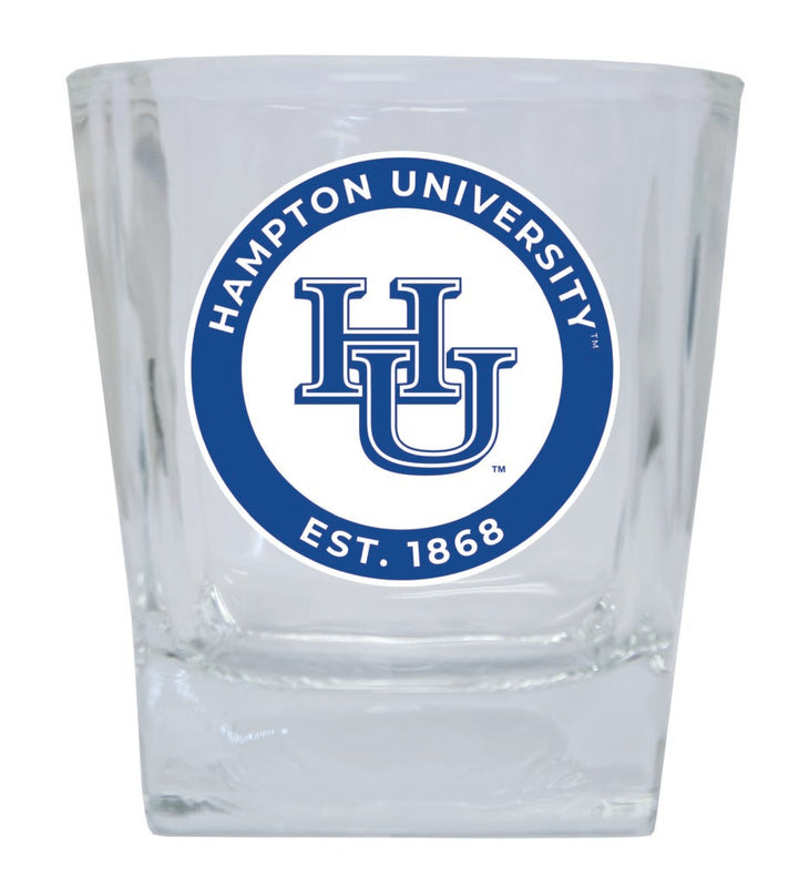 Hampton University 10 oz Whiskey Rocks Glass Circle Design Officially Licensed Collegiate Product
