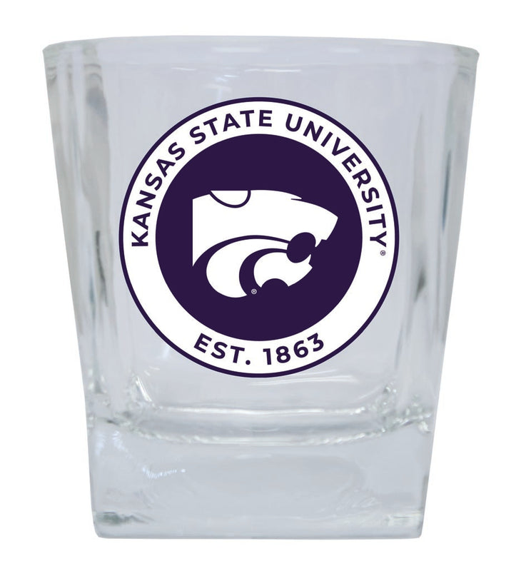 Kansas State Wildcats 10 oz Whiskey Rocks Glass Circle Design Officially Licensed Collegiate Product