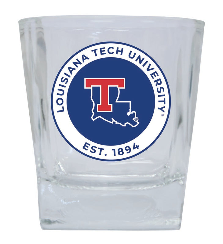 Louisiana Tech Bulldogs 10 oz Whiskey Rocks Glass Circle Design Officially Licensed Collegiate Product