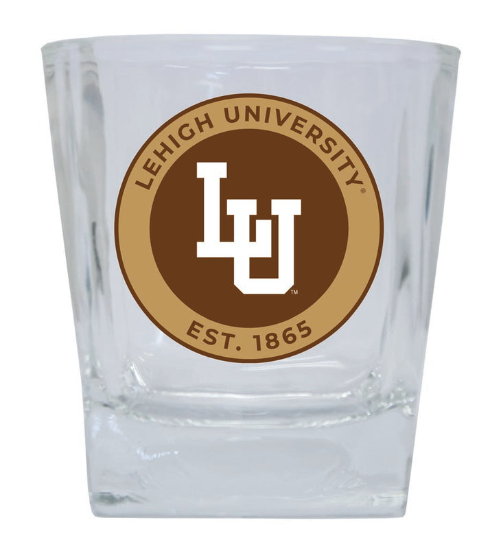 Lehigh University Mountain Hawks 10 oz Whiskey Rocks Glass Circle Design Officially Licensed Collegiate Product