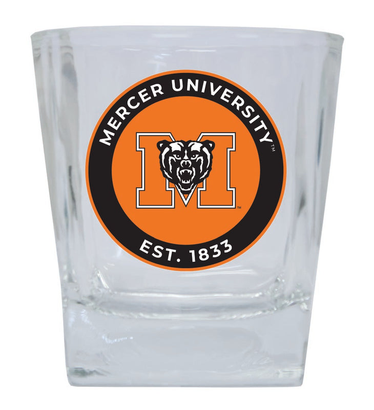 Mercer University 10 oz Whiskey Rocks Glass Circle Design Officially Licensed Collegiate Product