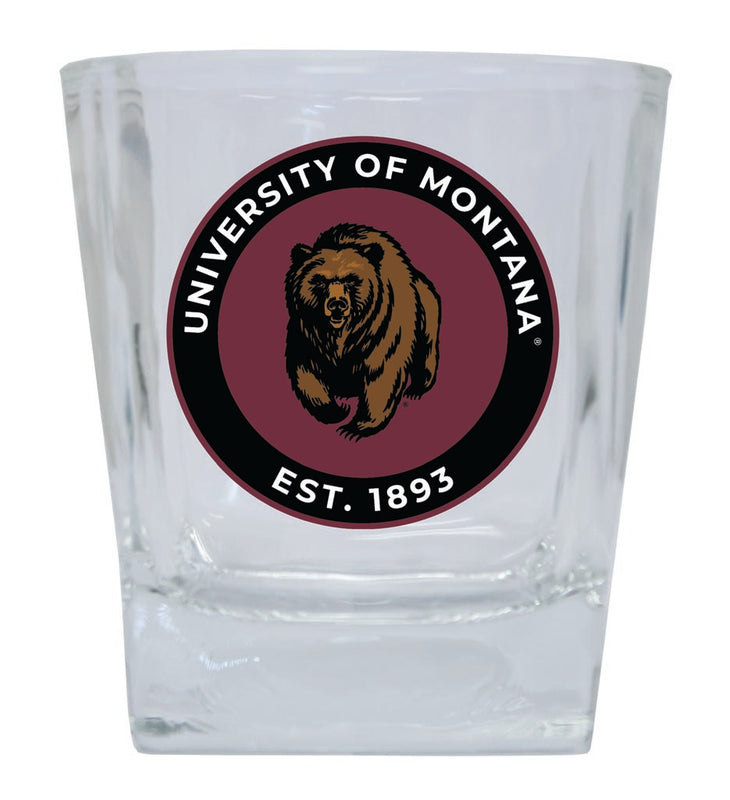 Montana University 10 oz Whiskey Rocks Glass Circle Design Officially Licensed Collegiate Product