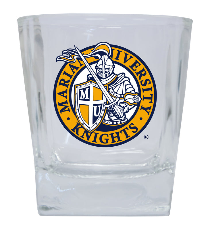 Marian University Knights 11 oz Round College Whiskey Glass – Officially Licensed with Full Color or Engraved Logo