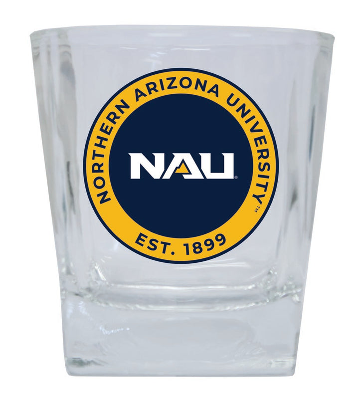 Northern Arizona University 10 oz Whiskey Rocks Glass Circle Design Officially Licensed Collegiate Product