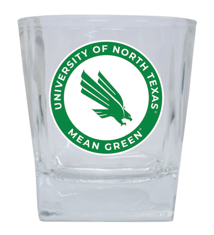 North Texas 10 oz Whiskey Rocks Glass Circle Design Officially Licensed Collegiate Product