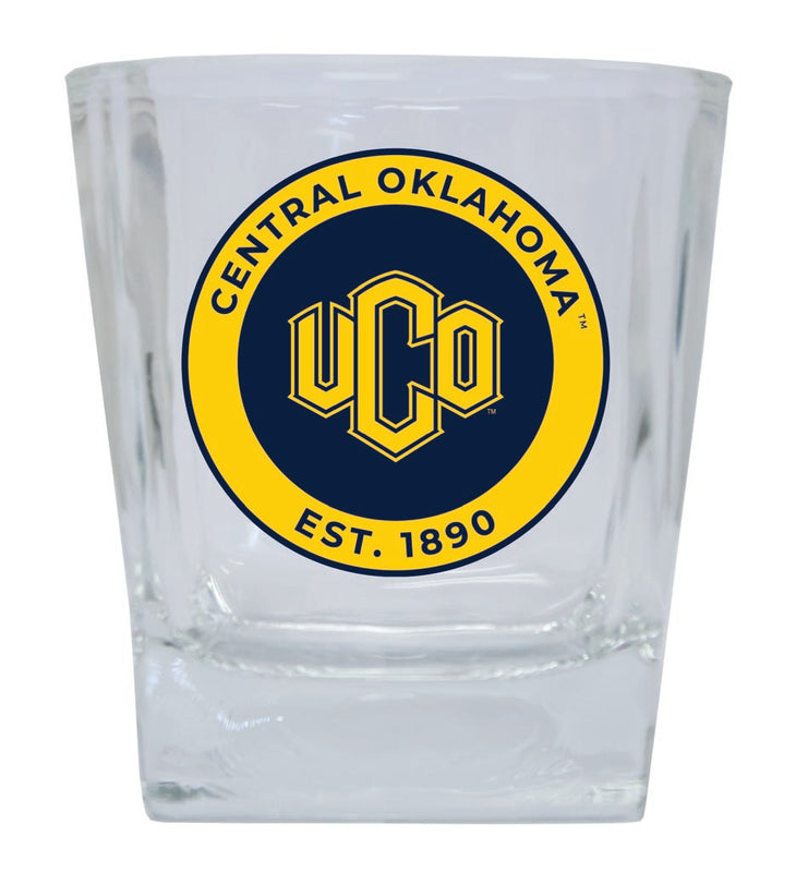University of Central Oklahoma Bronchos 10 oz Whiskey Rocks Glass Circle Design Officially Licensed Collegiate Product