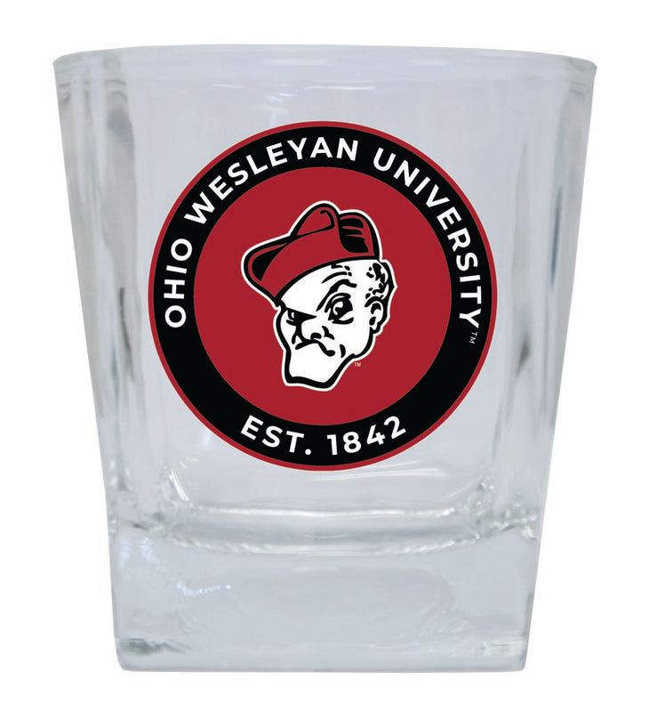 Ohio Wesleyan University 10 oz Whiskey Rocks Glass Circle Design Officially Licensed Collegiate Product