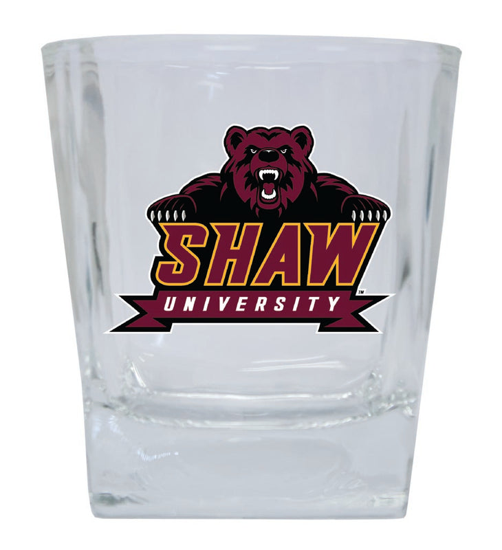 Shaw University Bears 10 oz Whiskey Rocks Glass Circle Design Officially Licensed Collegiate Product