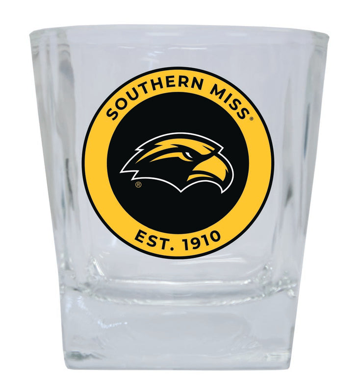 Southern Mississippi Golden Eagles 10 oz Whiskey Rocks Glass Circle Design Officially Licensed Collegiate Product