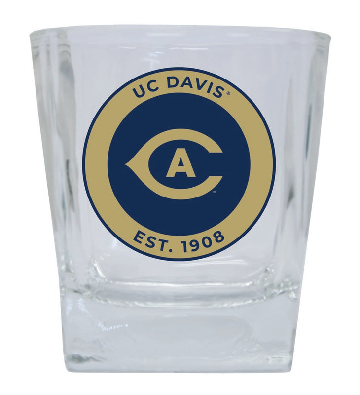UC Davis Aggies 10 oz Whiskey Rocks Glass Circle Design Officially Licensed Collegiate Product